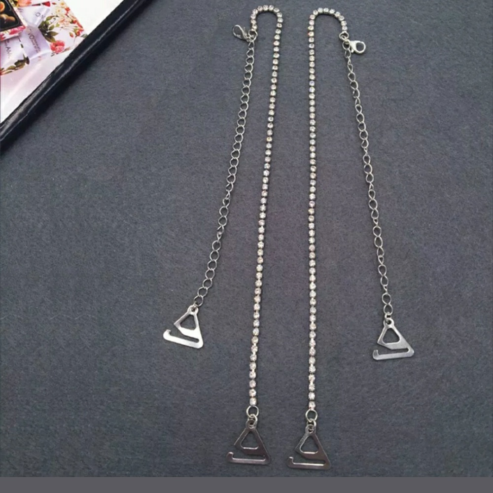 Silver Rhinestone bra / free clear strap